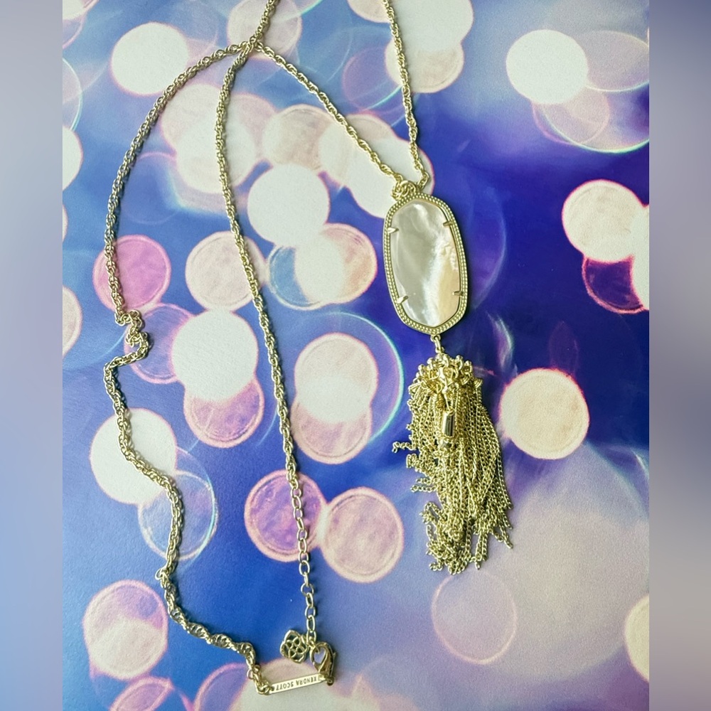 Kendra Scott Gold Necklace with Mother of Pearl